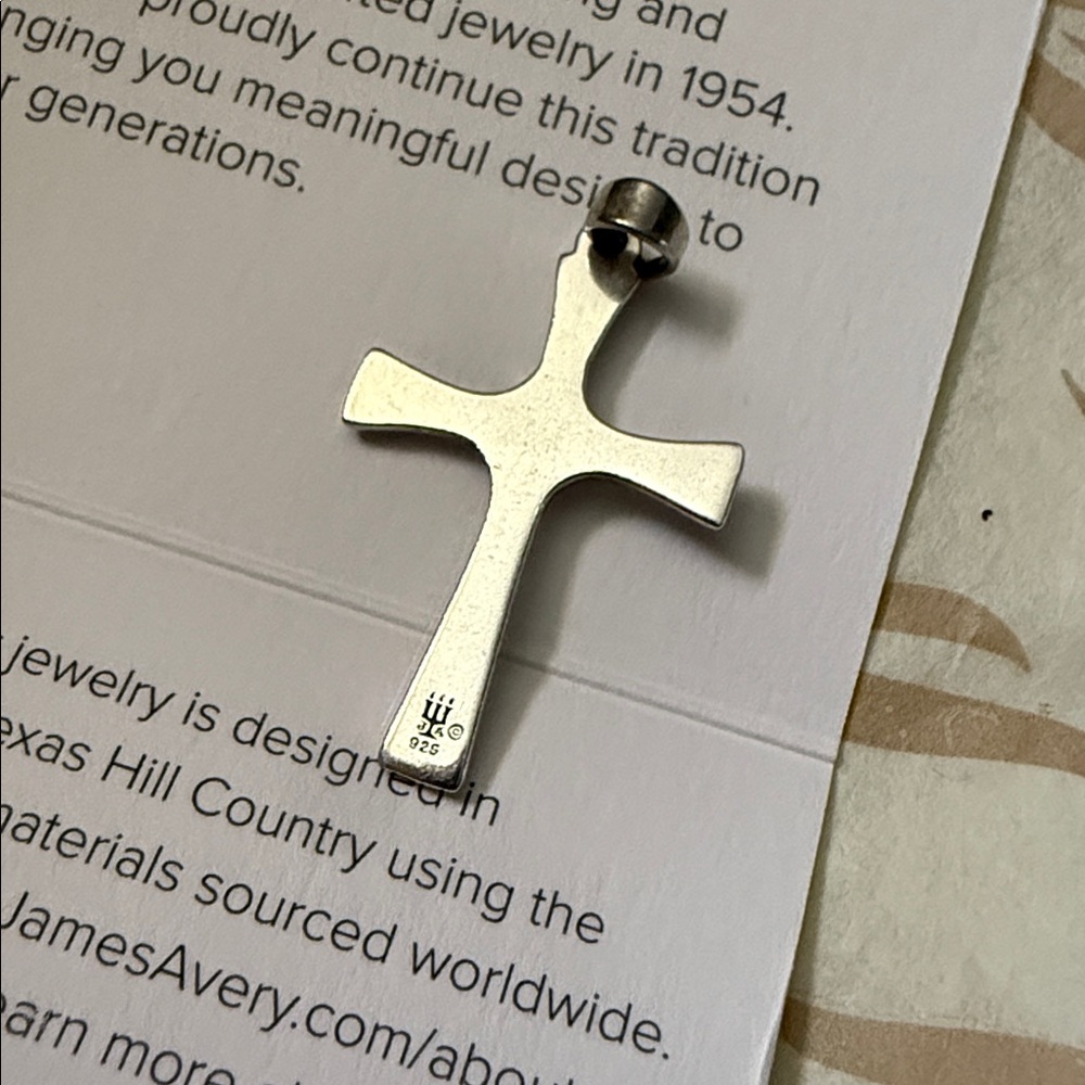 Retired James Avery Sterling Silver Descending Dove Serenity Cross Pendant EUC - Picture 2 of 14